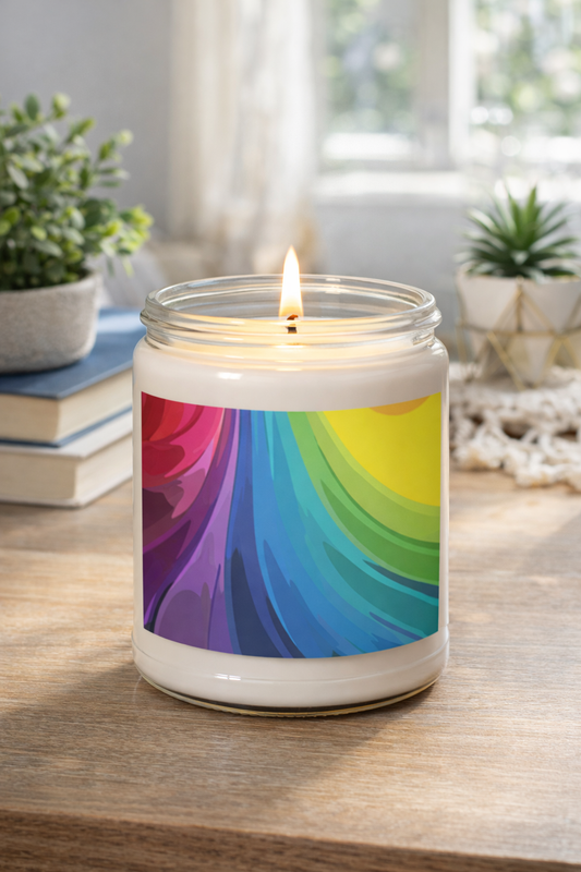 Spectrum Swirl Scented Soy Candle
