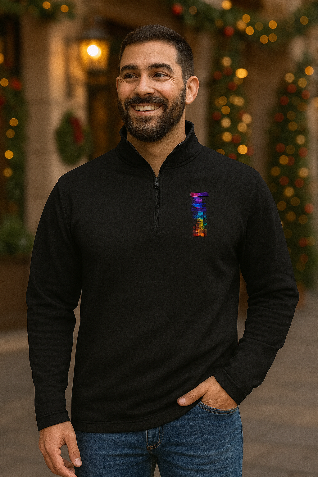 Lightweight  Pride Quarter-Zip Pullover