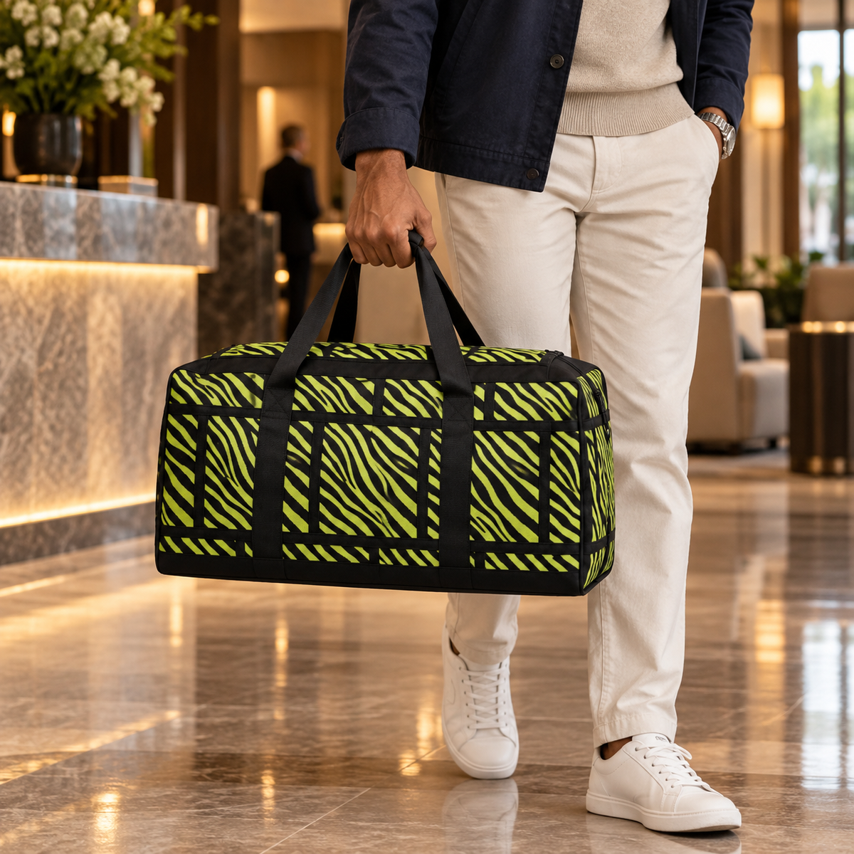 QT Neon Zebra Weekender Bag