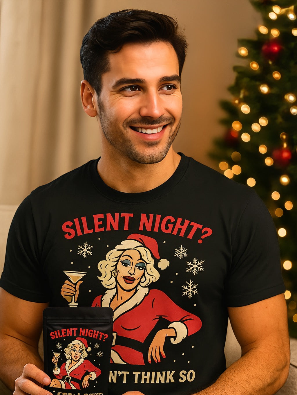 Silent Night Holiday Tee