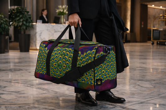 QT Peacock Feather Weekender Bag